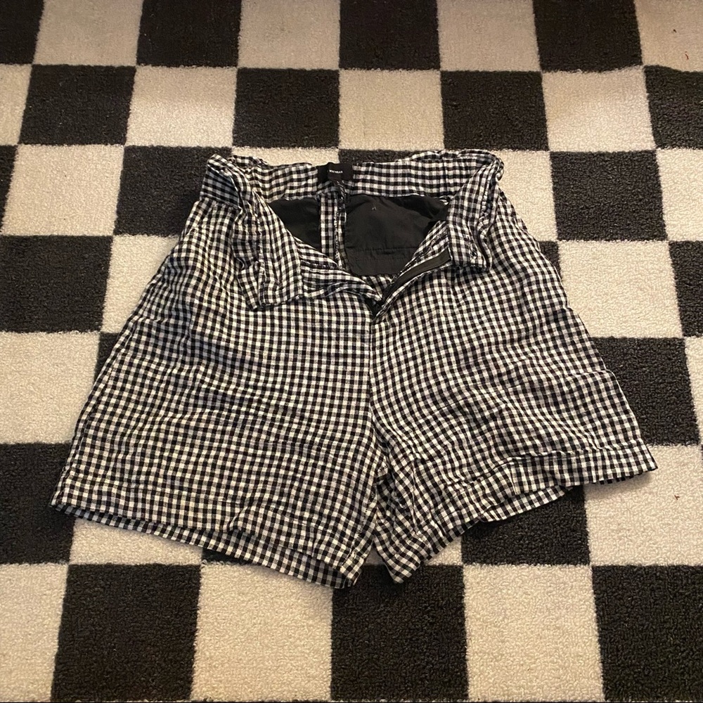 High Waist Gingham Short